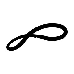 Hand-drawn loop line. Abstract random doodle icon.