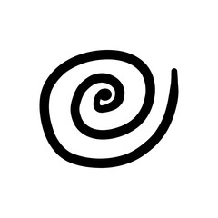 Hand-drawn swirl line. Abstract random doodle icon.