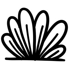 Obraz premium Plant Leaves Rounded Hand-drawn Shape