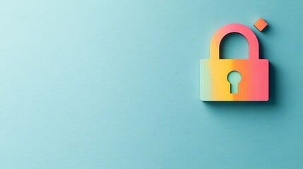 Colorful Padlock Security Concept.