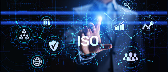 ISO standards quality control assurance warranty business technology concept.