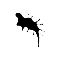Spilled water silhouette vector illustration on white background