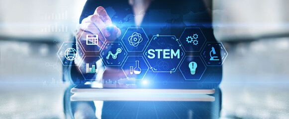 STEM Science technology engineering mathematics education learning concept.