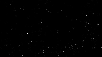 Real falling snow on a black background.