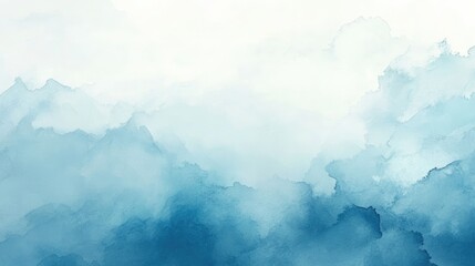 Fototapeta premium A misty blue background with a watercolor texture and soft fading edges