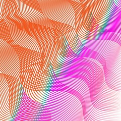 Fototapeta premium Design element many broken lines structure effect