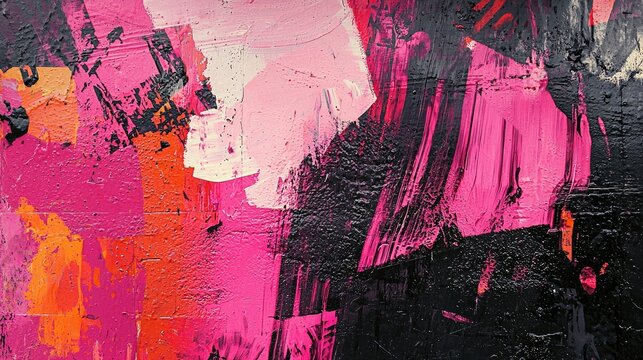 an image of abstract street art with a pink theme.