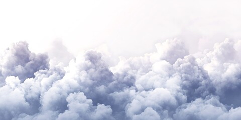 Aerial view of fluffy cloudscape