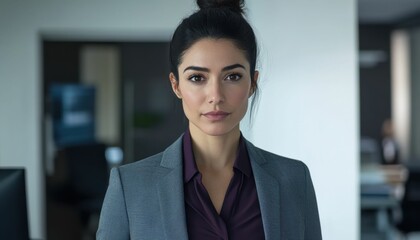 Naklejka premium confidence and charm of a young professional makes a lasting impression, effortlessly balancing the professionalism expected at a business event with a genuine, inviting warmth.