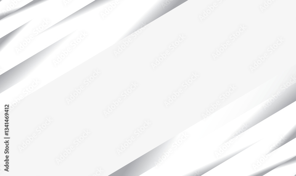 Fototapete abstract white background with diagonal stripes and space for text, vector illustration.