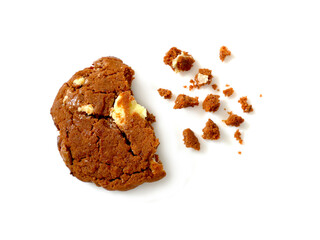 Chocolate chip cookies with crumbs