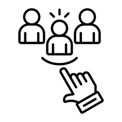 Selection Icon. Simple Vector Outline Illustration