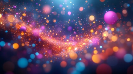 Colorful Sparkling Lights Abstract Background