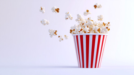 Flying Popcorn from Striped Bucket