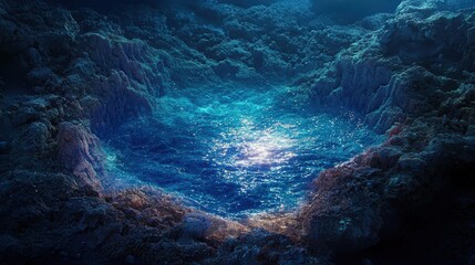 Obraz premium brine pool at the ocean bottom