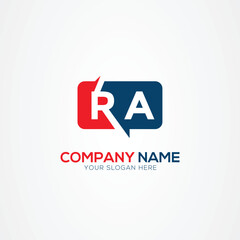 RA or AR Creative Modern Letters Logo Design Element