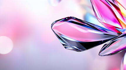 Abstract Geometric Pink Purple Floral Background Design