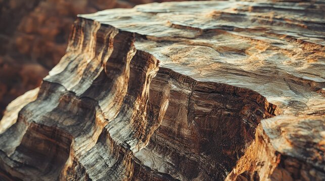 close-up of a wind-eroded rock formation
