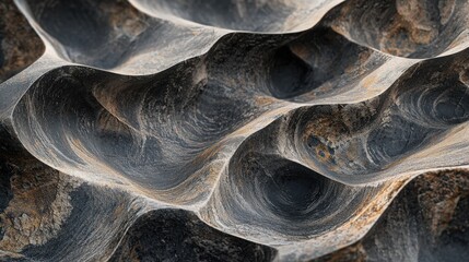 close-up of a wind-eroded rock formation