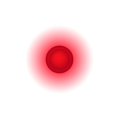 A vibrant red circle with a solid core, blending softly outward in a gentle gradient of light red.