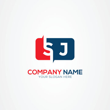 SJ or JS Creative Modern Letters Logo Design Element