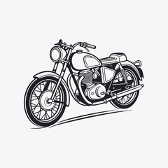 Obraz premium Retro Motorbike Silhouette Vector