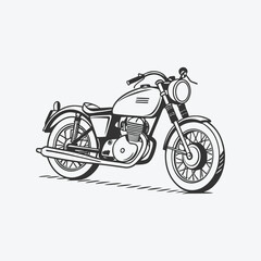 Naklejka premium Vintage Motorcycle Silhouette Vector