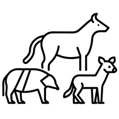 Obraz premium vector illustration of animals