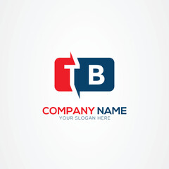 Obraz premium TB or BT Creative Modern Letters Logo Design Element
