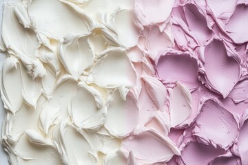 Obraz premium Creamy texture, ombre effect. White to pale pink swirls create a beautiful backdrop.