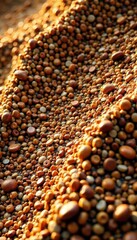 Brown crushed stone background, fine gravel texture , gravel, natural