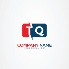 TQ or QT Creative Modern Letters Logo Design Element