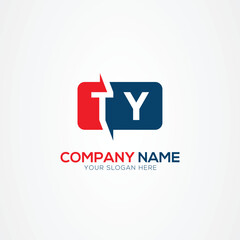 TY or YT Creative Modern Letters Logo Design Element
