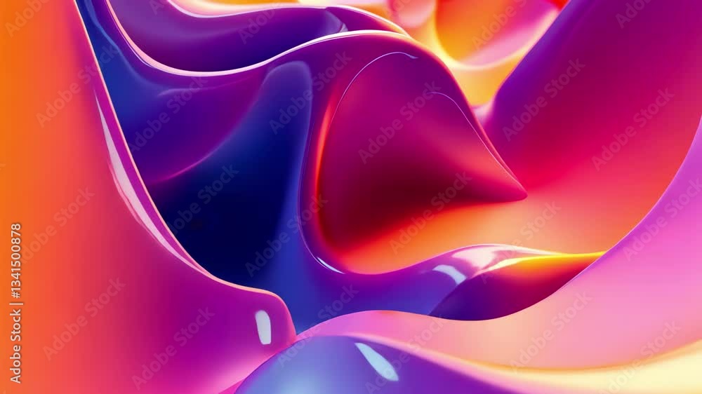 Poster colorful abstract render showcasing vibrant motion patterns in a fluid design, abstract 3d render, o