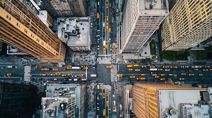 A city street view with a crosswalk and a large number of cars and people