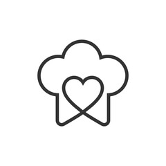Chef love logo symbol icon 