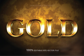 Dramatic Gold editable text effect