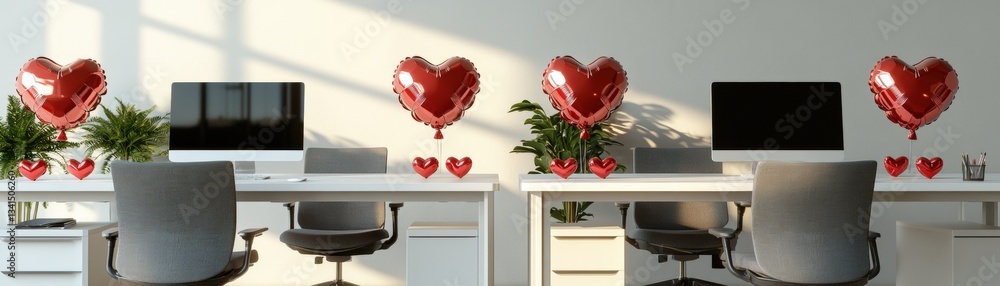 Aufkleber clean and professional desk in a modern office setting emphasizing simplicity and functionality for 