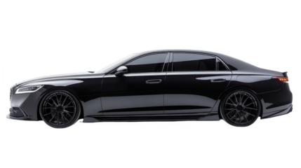 Sleek Black Sedan: A Vision of Automotive Elegance and High-Performance Design, Showcasing Modern Style, Speed, and Luxury on the Road