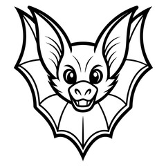 Obraz premium a charming cartoon bat, a perfect blend of cute and spooky