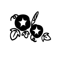 シンプルな朝顔のイラスト素材