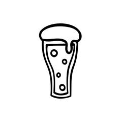 シンプルなビールグラスのイラスト素材
