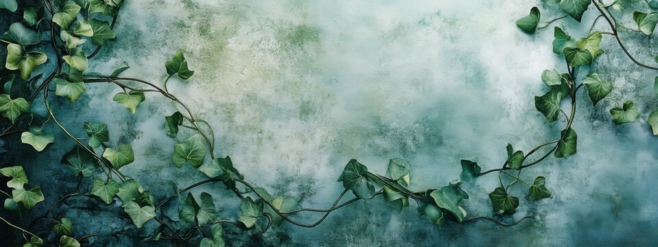 Vibrant leafy vines and tendrils create a fresh and organic atmosphere in a tranquil green space during daylight