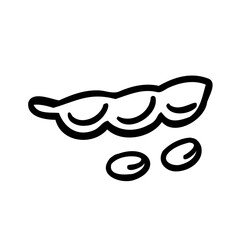 シンプルな枝豆のイラスト素材