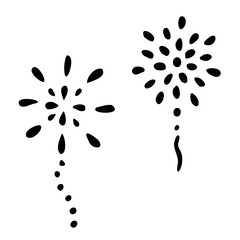 シンプルな花火のイラスト素材