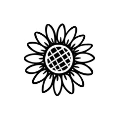 シンプルなひまわりのイラスト素材