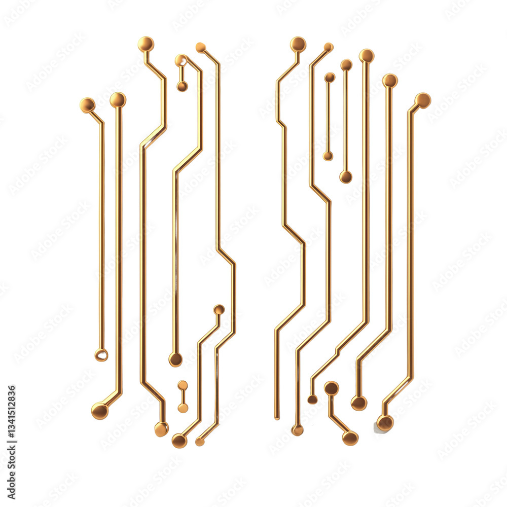 Poster abstract circuit design on a black background. isolated on white background