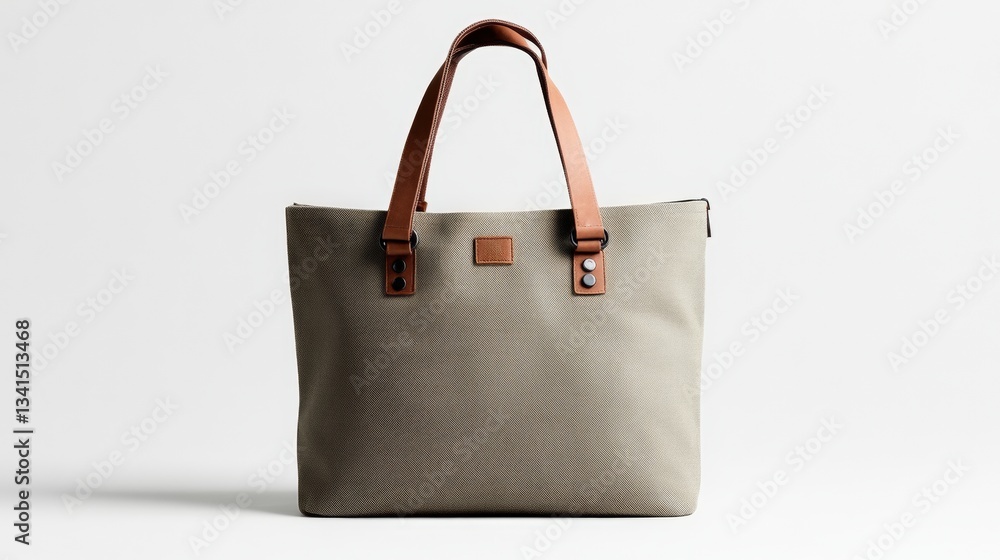 Poster elegant and stylish large canvas tote bag displayed on a bright white background showcasing its uniq