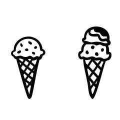 シンプルなアイスクリームのイラスト素材
