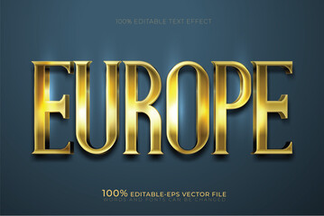 europe gold text effect